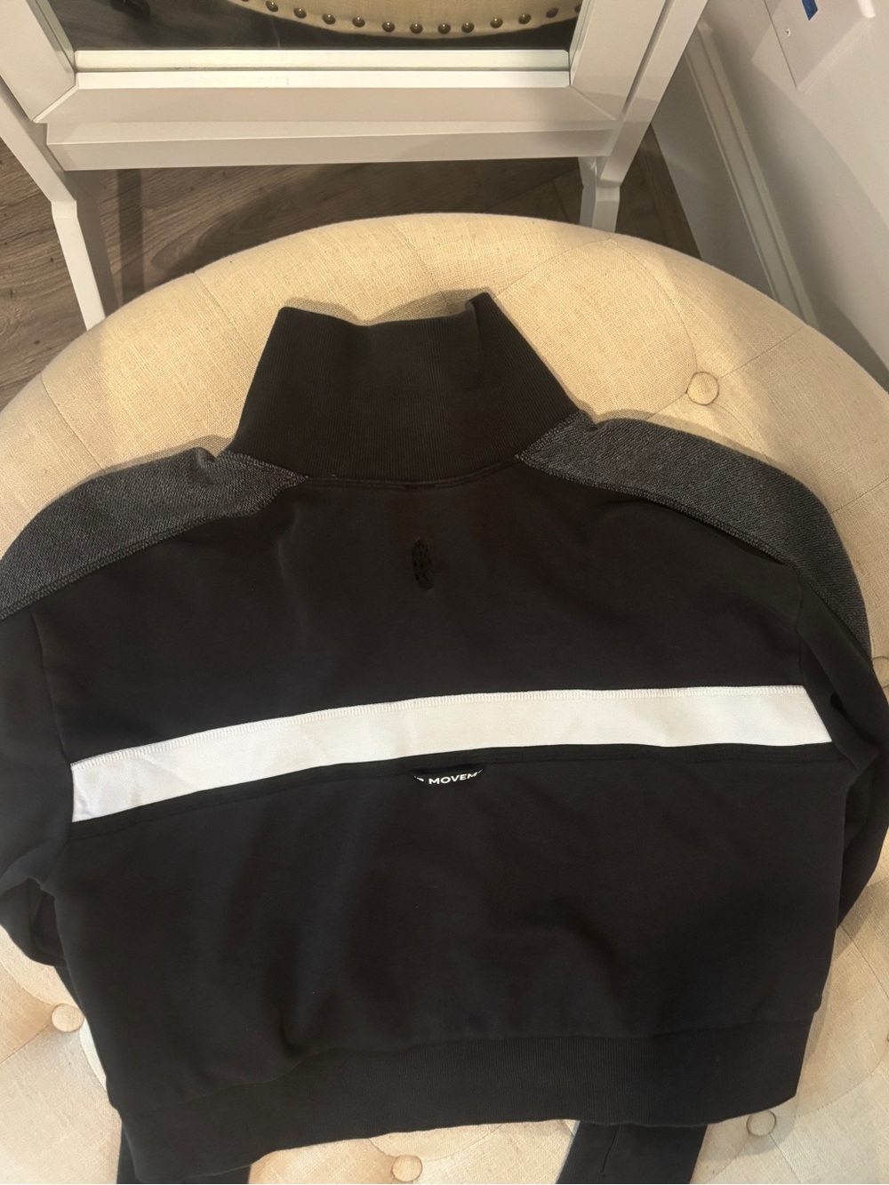 Free People Black Cropped Jacket with Funnel Collar